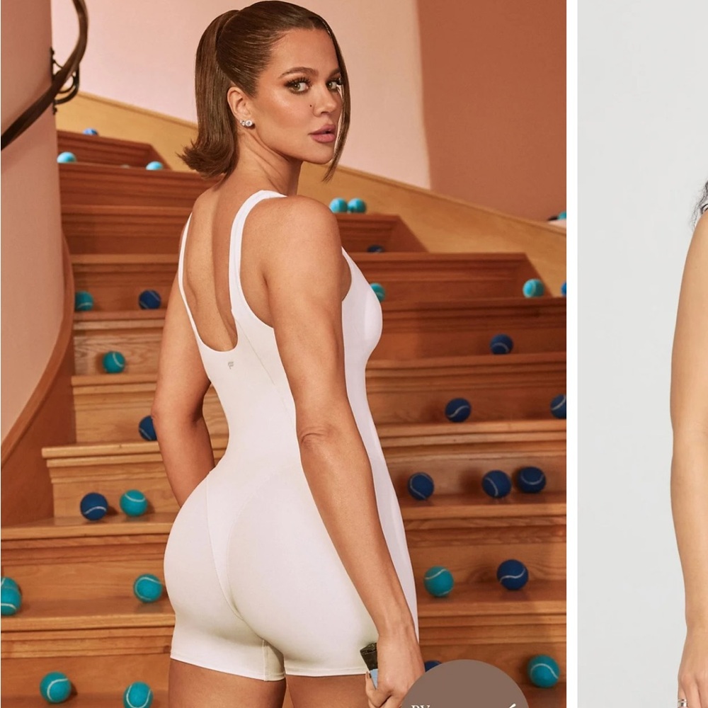 Fabletics White Activewear Bodysuit
